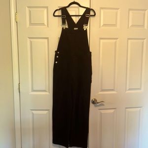 Black Denim Overalls